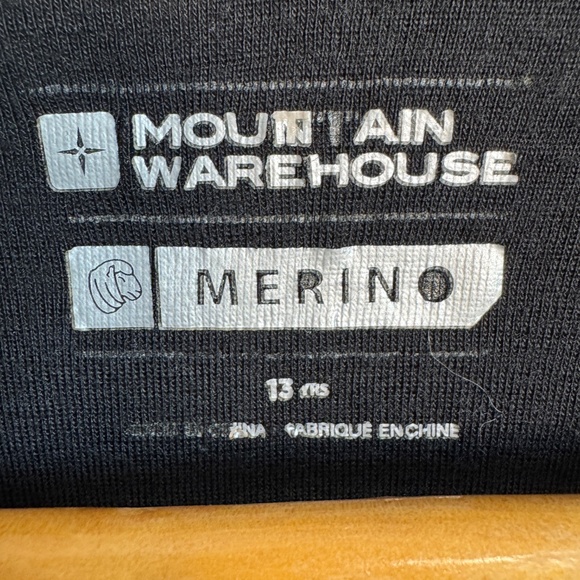 Mountain Warehouse Boys Performance Merino Blend Base Layer T-Shirt Black 13yrs - Picture 4 of 14